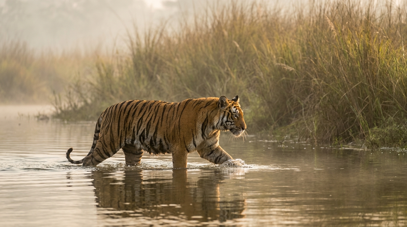 The Silent Watcher: Tracking Tigers on Foot in Bardia