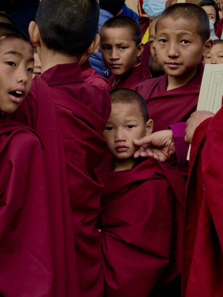 Monk portrait in Upper Mustang — ancient Buddhist monastic culture of the Himalayas